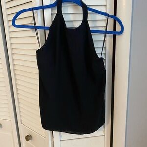 Aqua Elegant Black Halter Tank Top